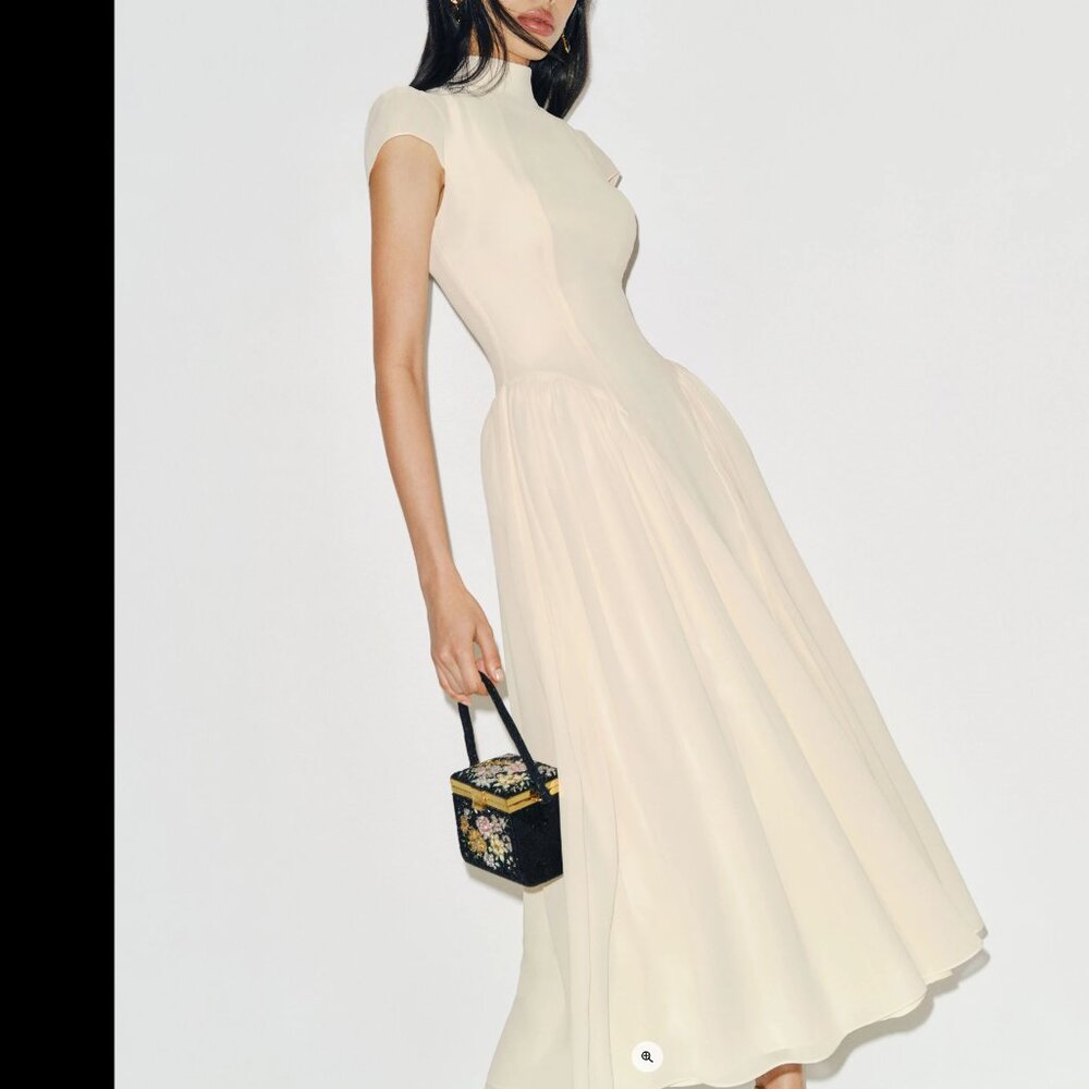 Reformation Maven Dress Ivory - Size 4